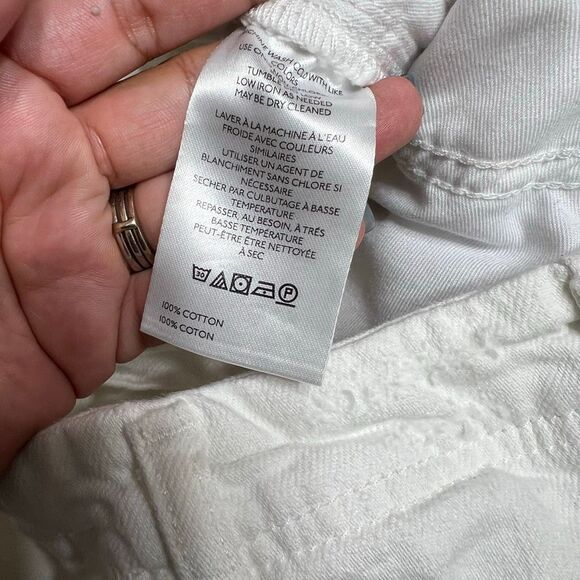 Anthropologie Pilcro The Adi Midrise Flare White Jeans 26 Women - Picture 9 of 12